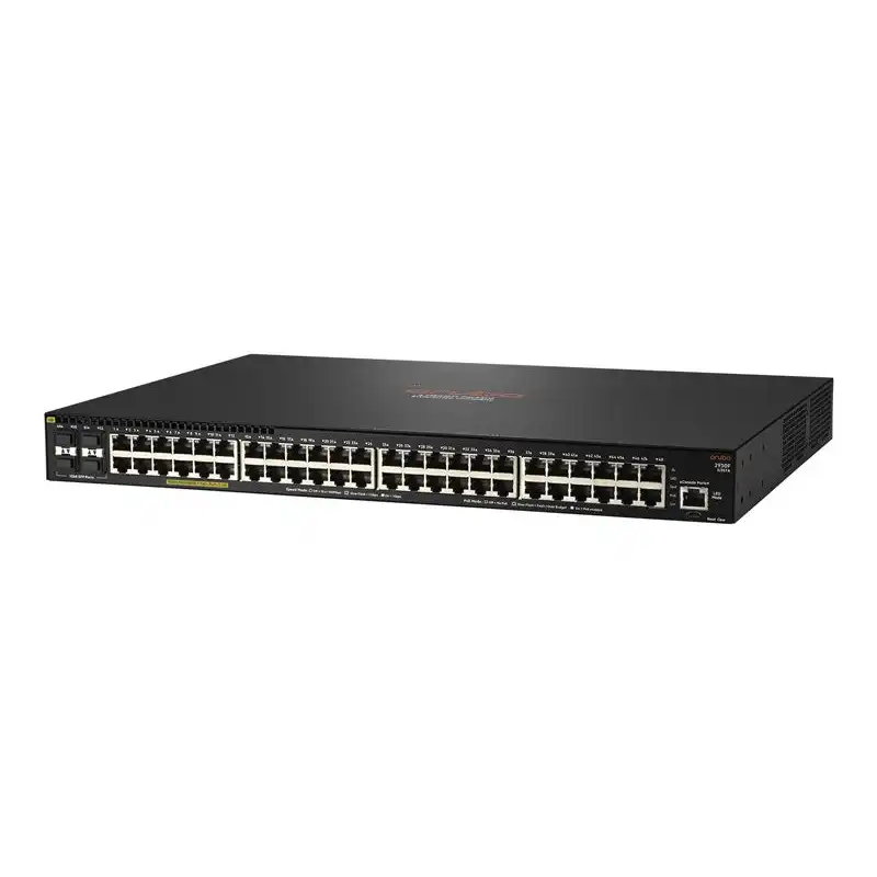 HPE Aruba 2930F 48G PoE+ 4SFP - Commutateur - C3 - Géré - 48 x 10 - 100 - 1000 (PoE+) + 4 x Gigabit SFP (... (JL557AABB)_1